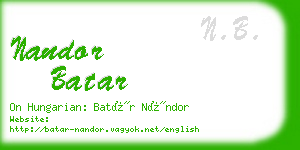 nandor batar business card